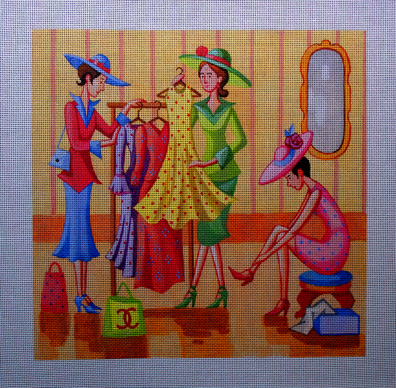 Needlepoint canvas 'Ladies Shopping' by Stitch Art